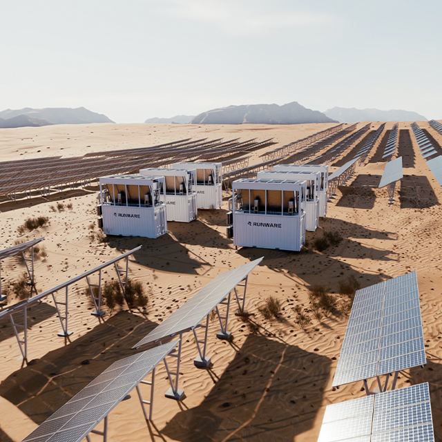 Sonic Pods installed beside a solar array.